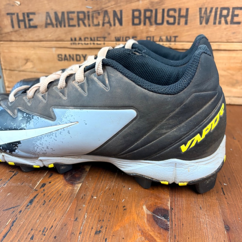Nike Vapor Baseball‎ Cleats Mens 12 Black Yellow Low Top Ultrafly Keystone Shoes - Picture 2 of 10